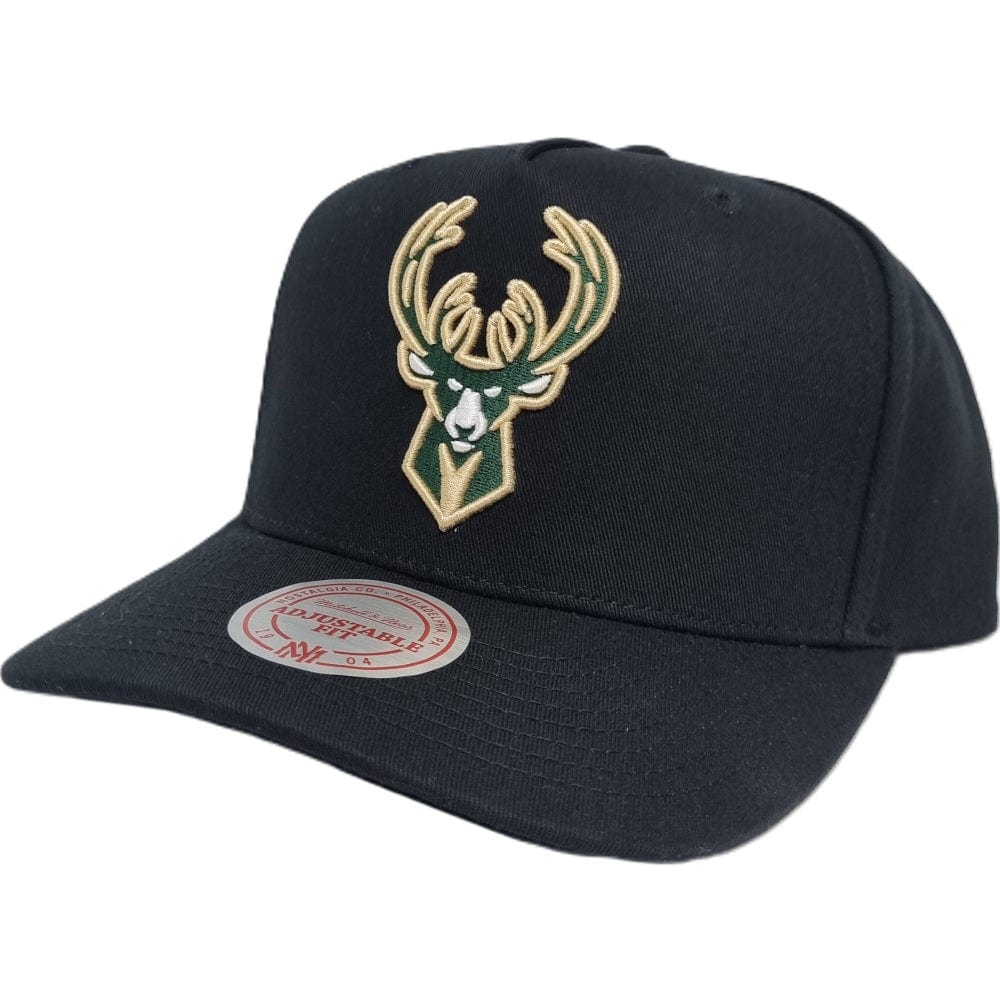 Mitchell & Ness Team Colour Logo MVP Snapback Milwaukee Bucks - Black