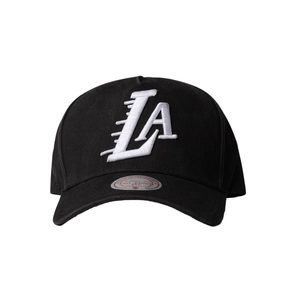 Mitchell & Ness Team Initial Pro Pinch Los Angeles Lakers Snapback - Washed Black