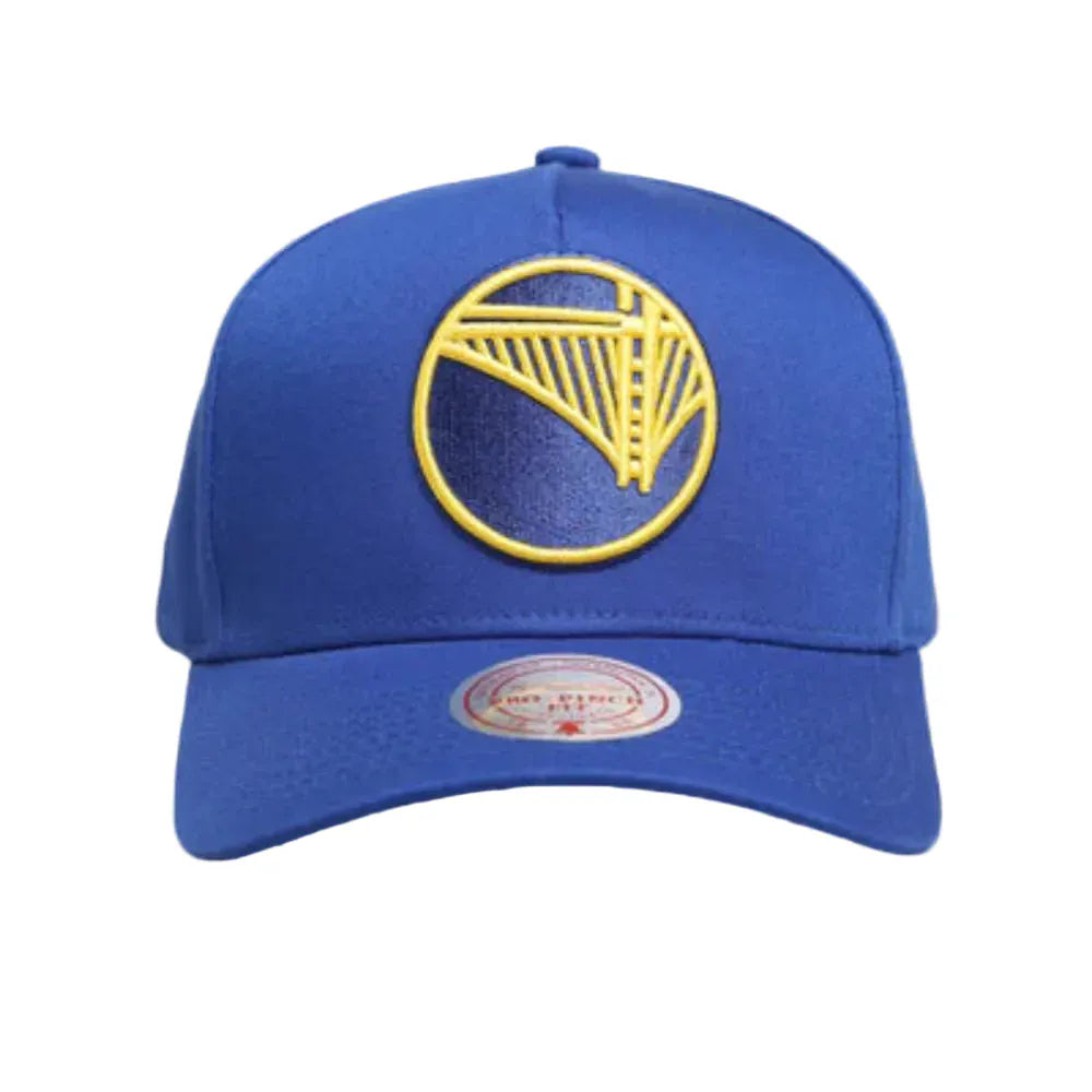 Mitchell & Ness Upside Down Logo Pro Pinch Snapback Golden State Warriors - Royal Blue