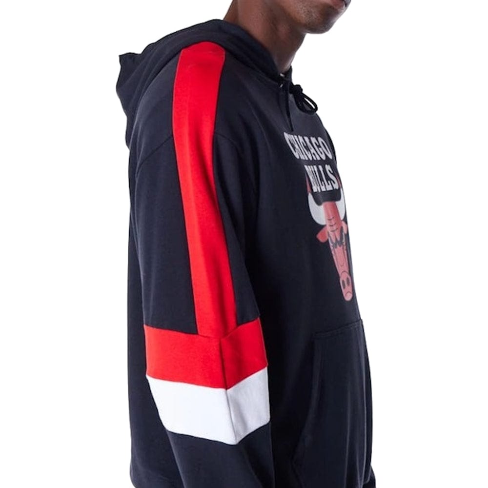 New Era Colour Block Oversized Hoodie Chicago Bulls - Black / Red