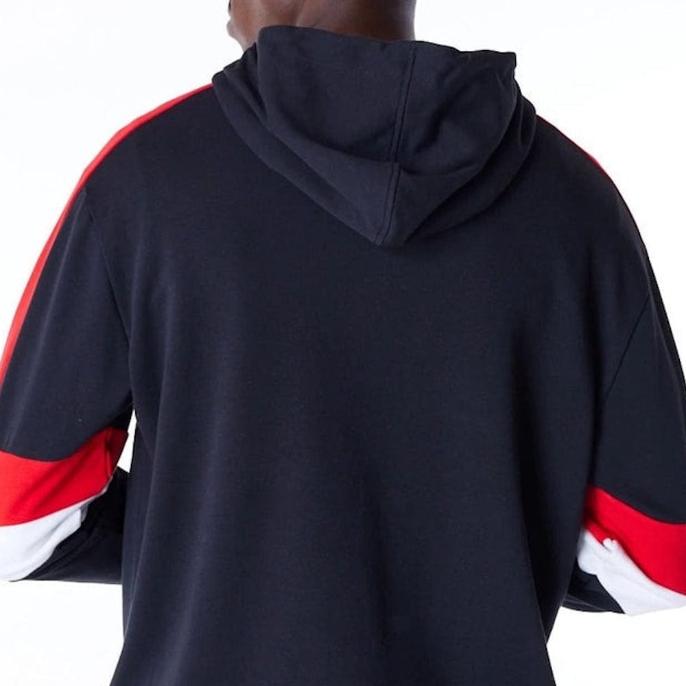 New Era Colour Block Oversized Hoodie Chicago Bulls - Black / Red