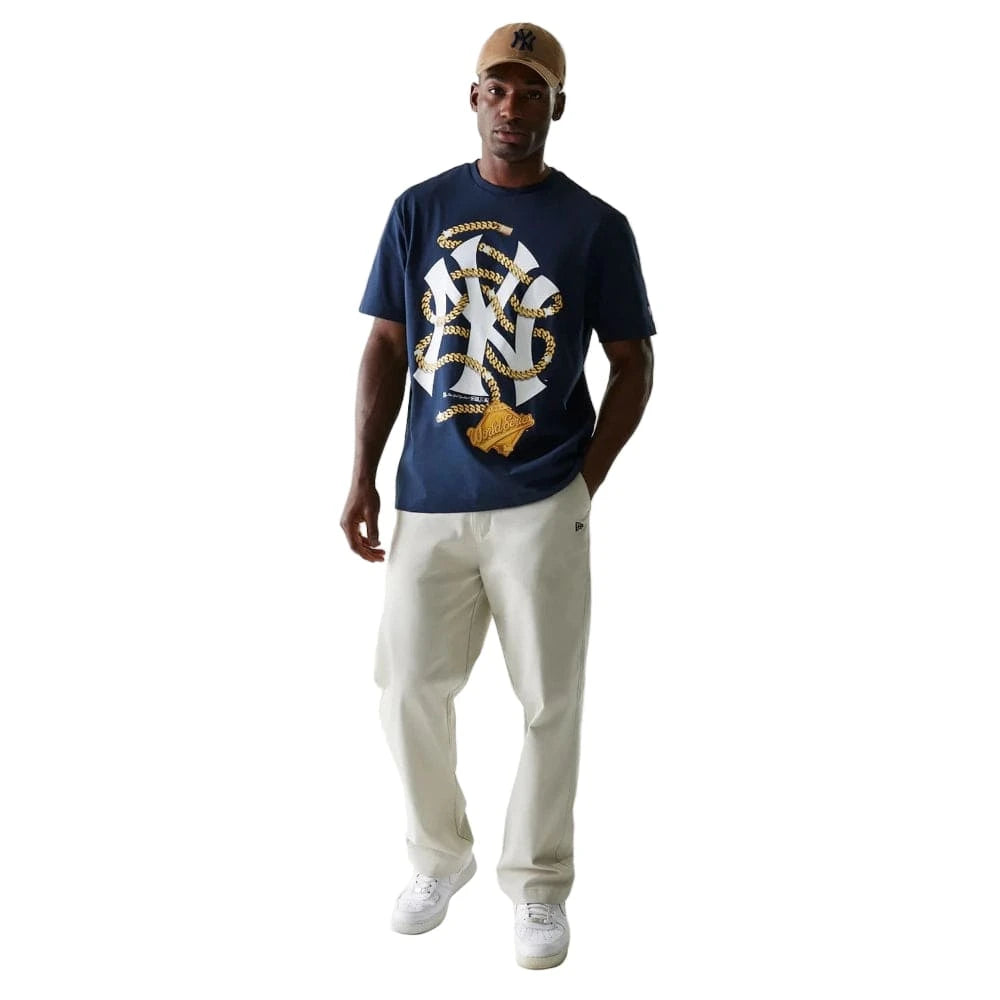 New Era Golden Chain Oversized Tee New York Yankees - Navy