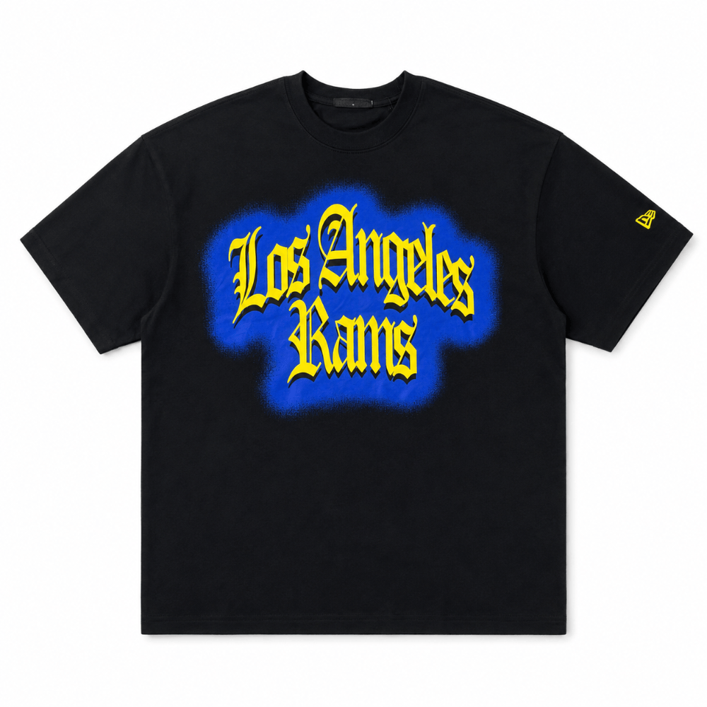 New Era Gothic Los Angeles Rams Tee - Black