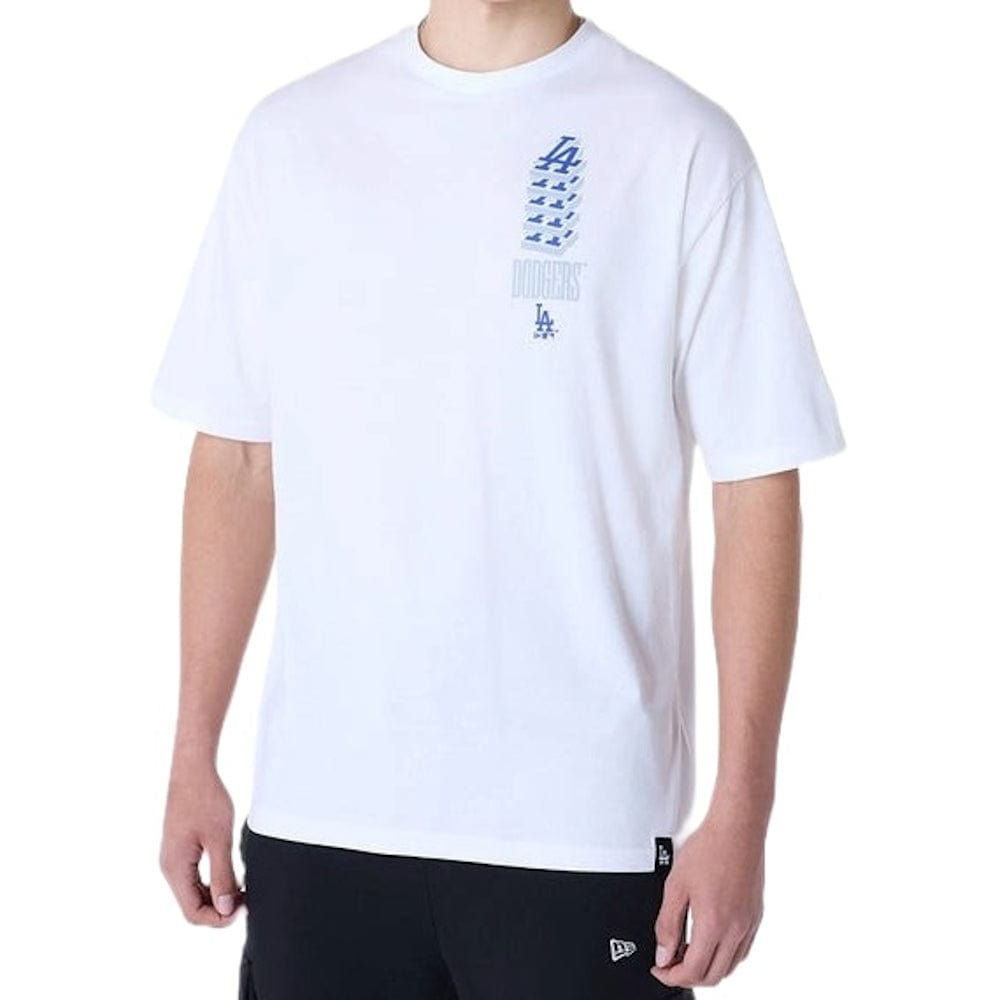 New Era MLB Wordmark Oversized Tee Los Angeles Dodgers - White