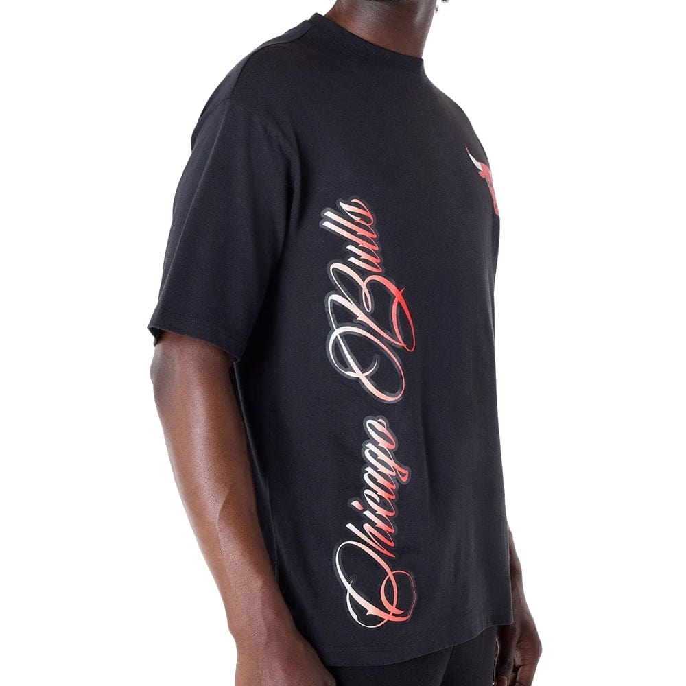 New Era NBA Font Graphic Tee Chicago Bulls - Black