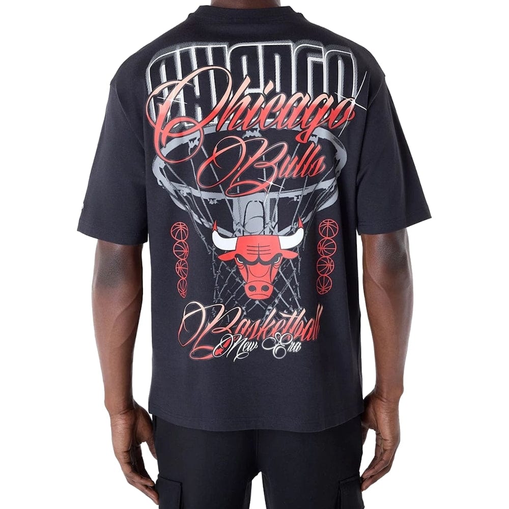 New Era NBA Font Graphic Tee Chicago Bulls - Black