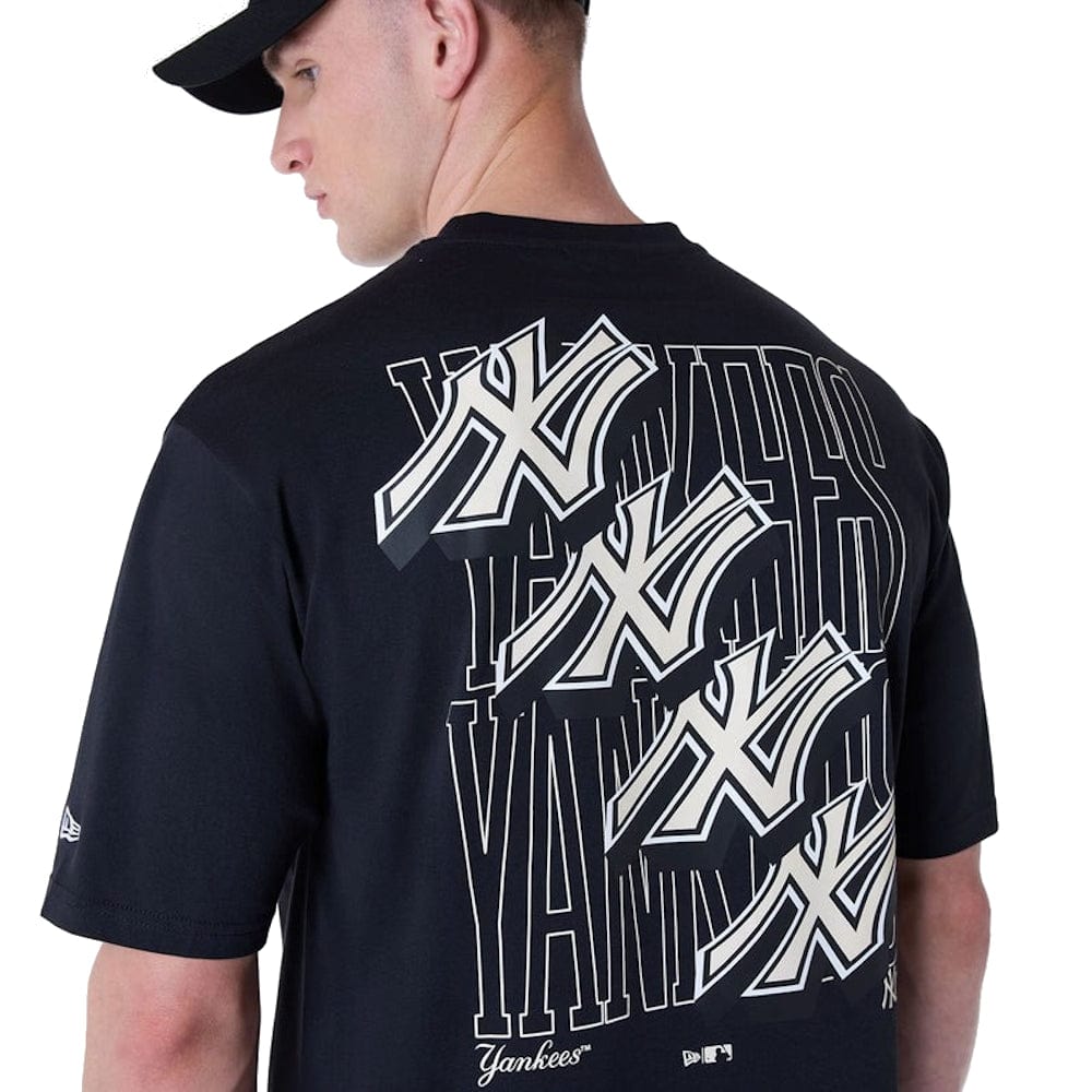 New Era Wordmark Oversized Tee New York Yankees - Black