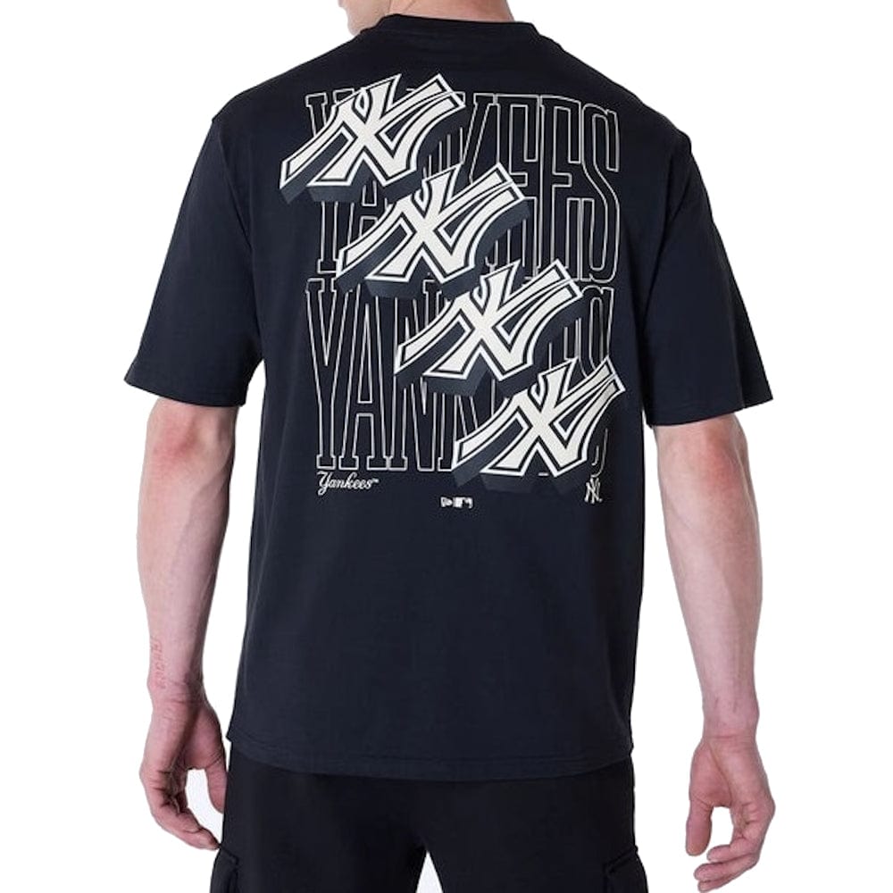 New Era Wordmark Oversized Tee New York Yankees - Black