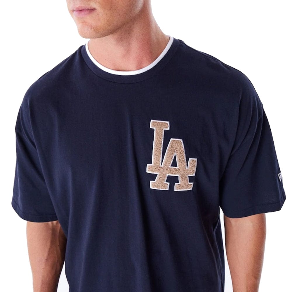 New Era World Series Drop Shoulder Tee Los Angeles Dodgers - Navy