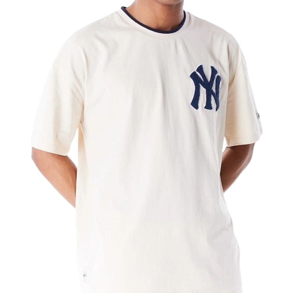 New Era World Series Drop Shoulder Tee New York Yankees - Light Cream