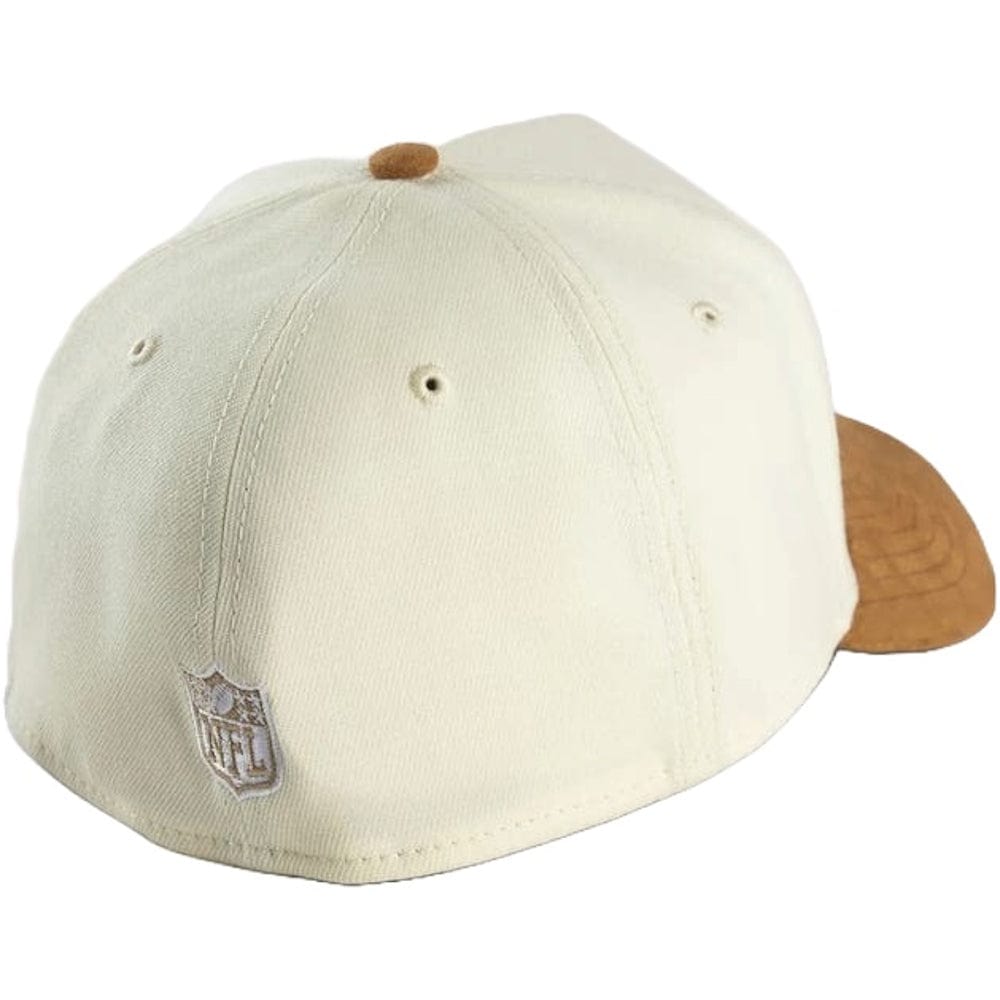 New Era 39THIRTY 2-Tone Suede A-Frame Fitted Cap Las Vegas Raiders - Chrome White / Wheat