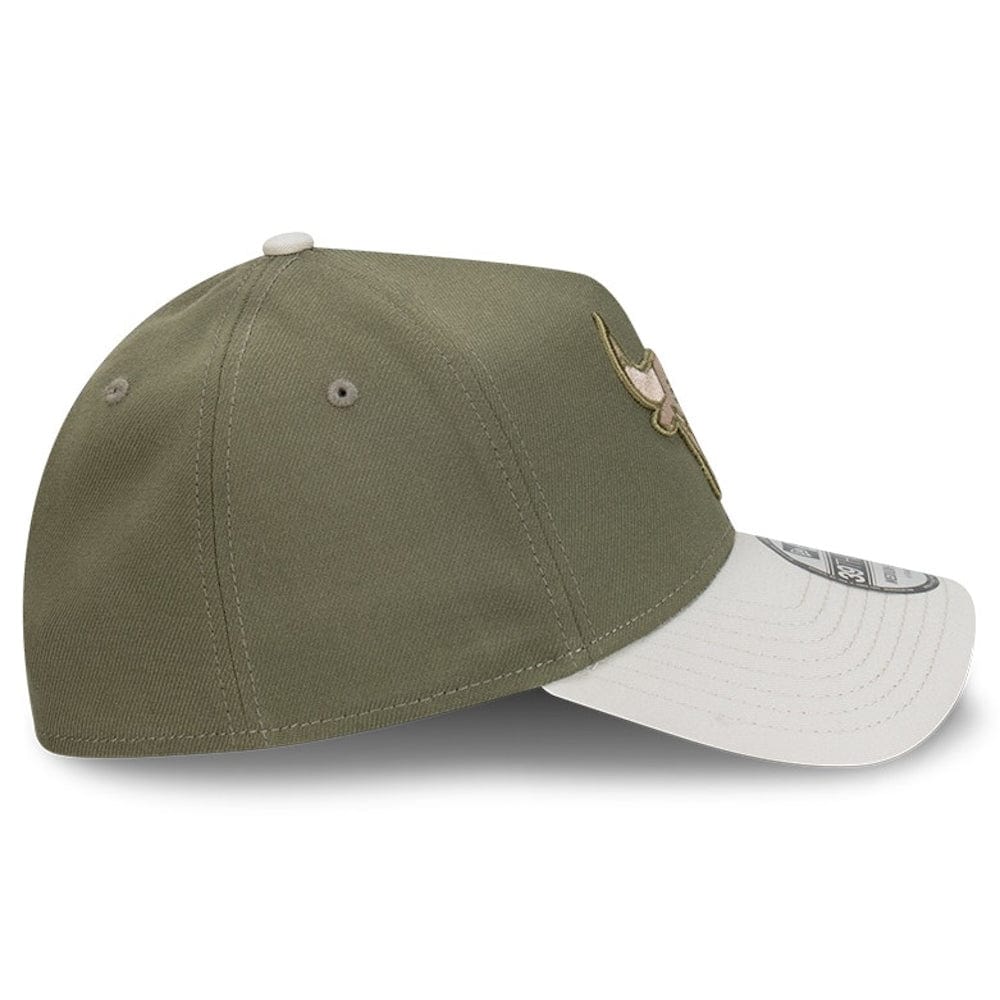 New Era 39THIRTY A-Frame Stretch Fit Cap Chicago Bulls - New Olive / Vintage Stone