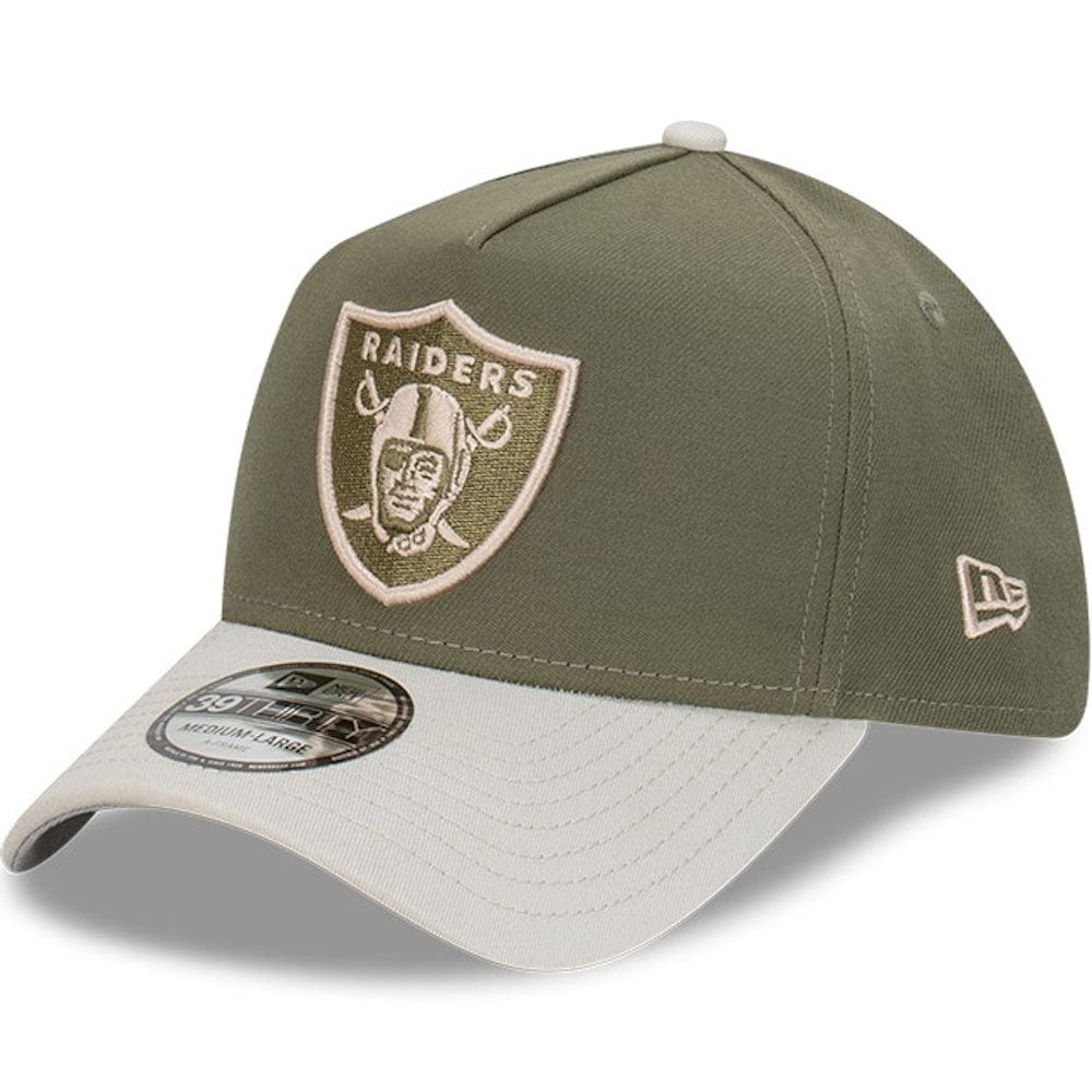 New Era 39THIRTY A-Frame Stretch Fit Cap Las Vegas Raiders - New Olive / Vintage Stone