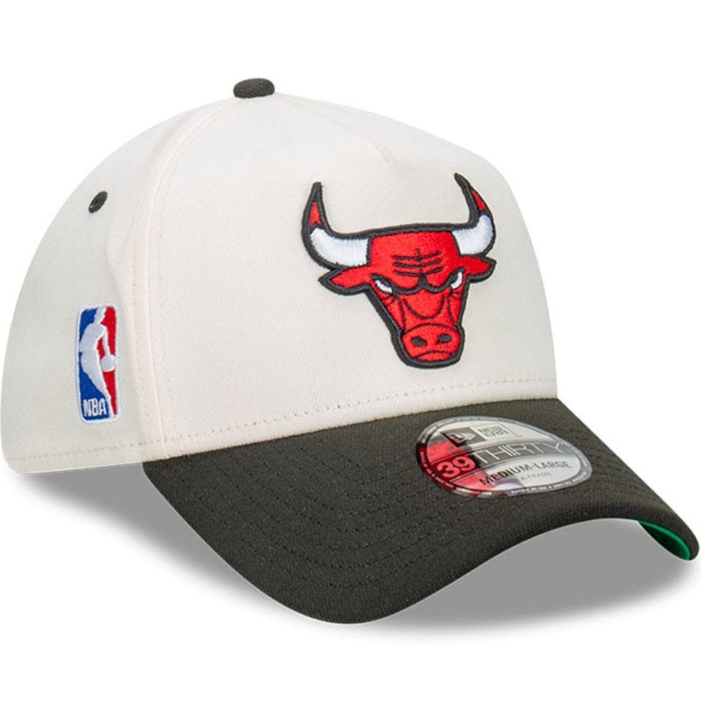 New Era 39THIRTY Cut N Paste A-Frame Stretch Fit Cap Chicago Bulls - Chrome White / Black