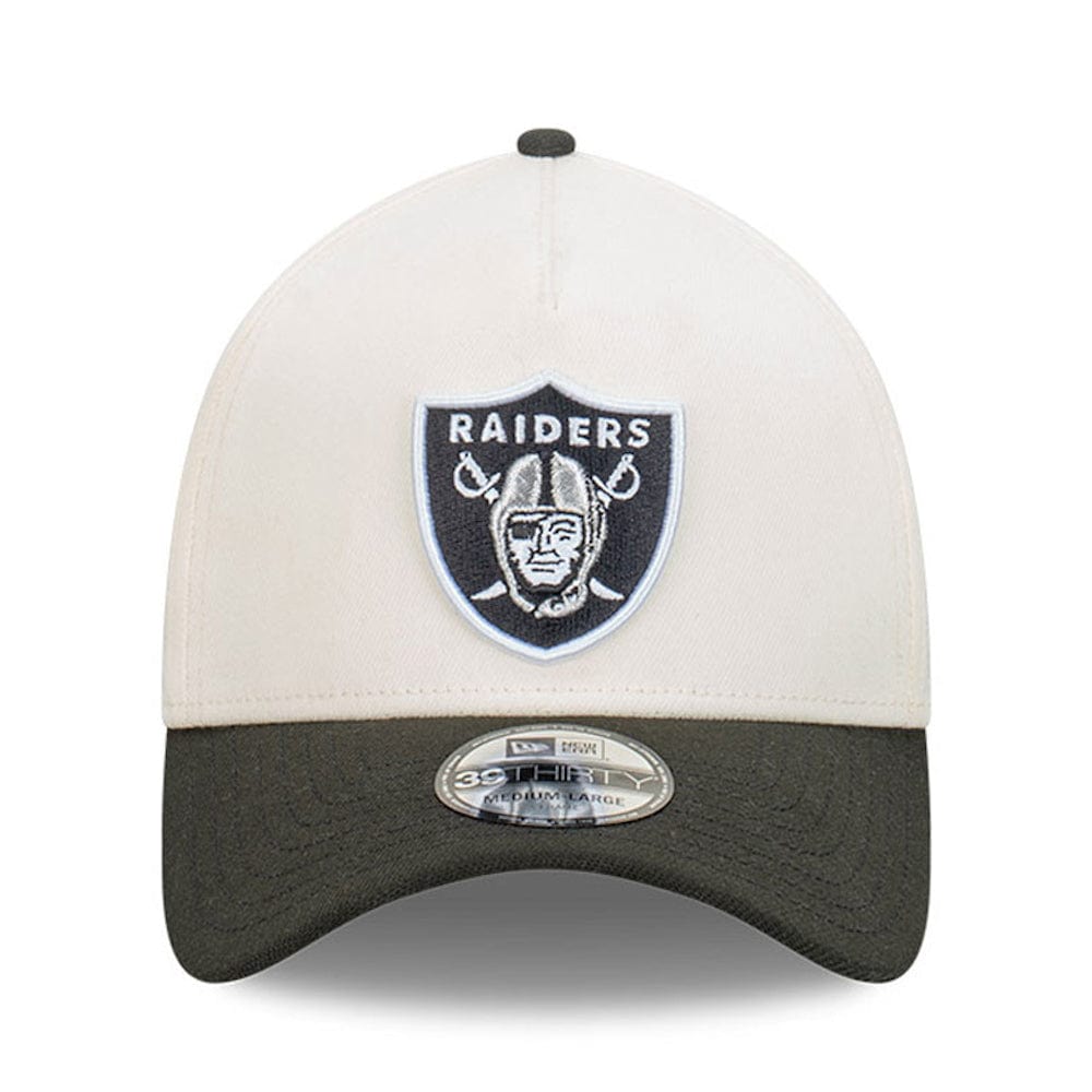 New Era 39THIRTY Cut N Paste A-Frame Stretch Fit Cap Las Vegas Raiders - Chrome White / Black