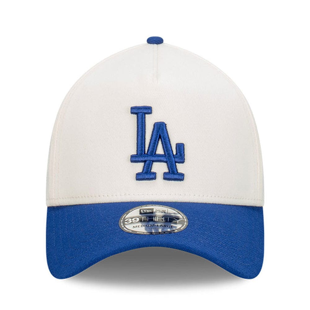 New Era 39THIRTY Cut N Paste A-Frame Stretch Fit Cap Los Angeles Dodgers - Chrome White / Royal