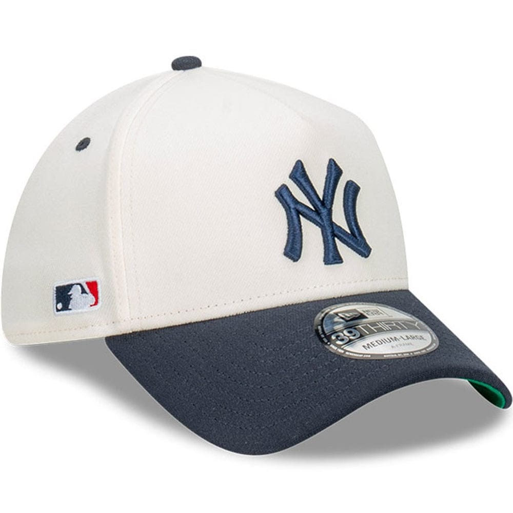 New Era 39THIRTY Cut N Paste A-Frame Stretch Fit Cap New York Yankees - Chrome White / Royal