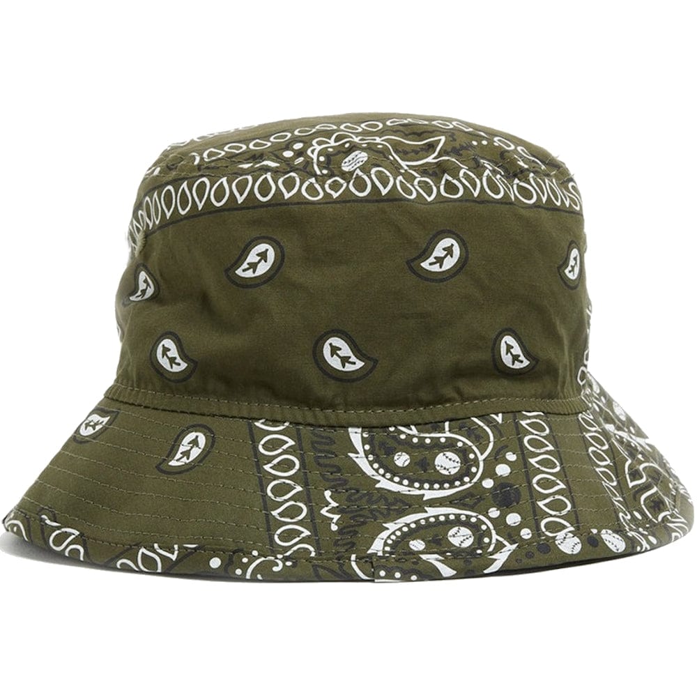 New Era Paisley Oakland Athletics Bucket Hat - Olive