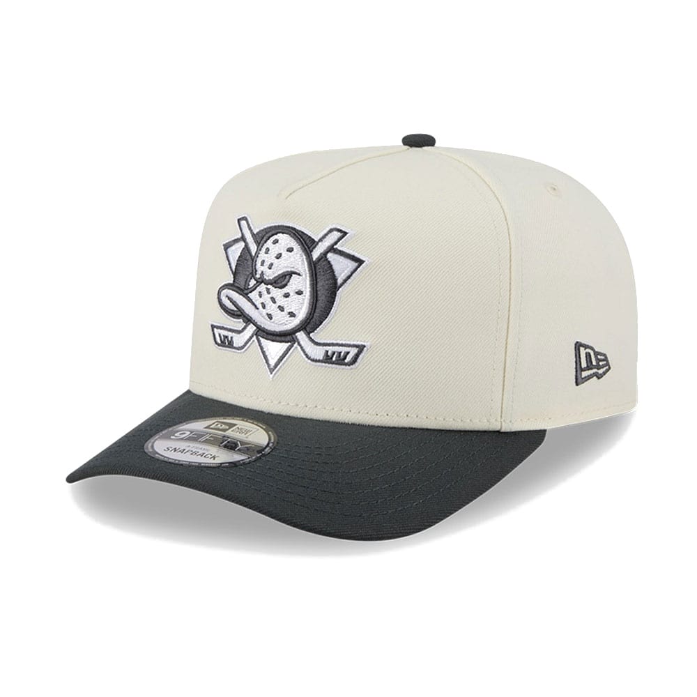 New Era 9FIFTY 3 Times A-Frame Pre-Curved Snapback Anaheim Ducks - Chrome / Steel