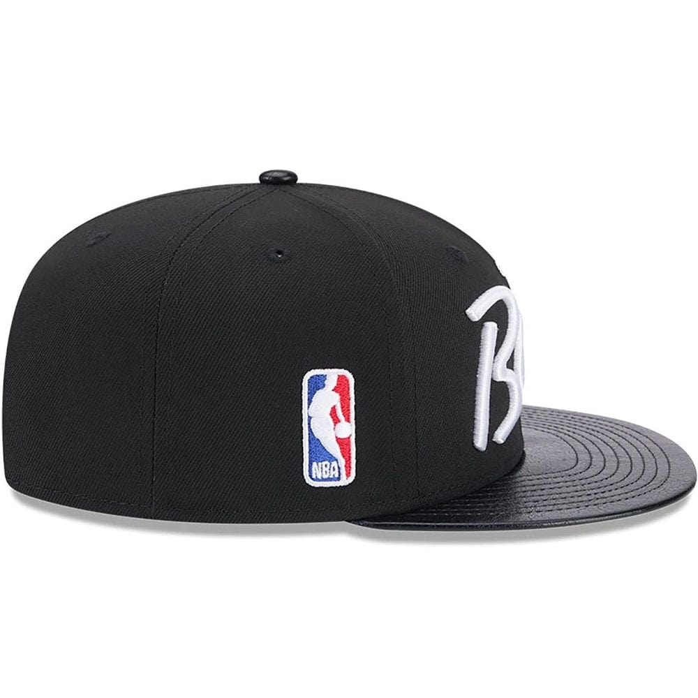 New Era 9FIFTY Faux Leather Visor Snapback Chicago Bulls - Black