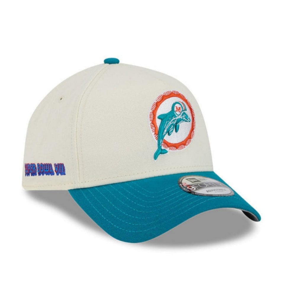 New Era 9FORTY 2 Tone A-Frame Superbowl Miami Dolphins - Chrome White