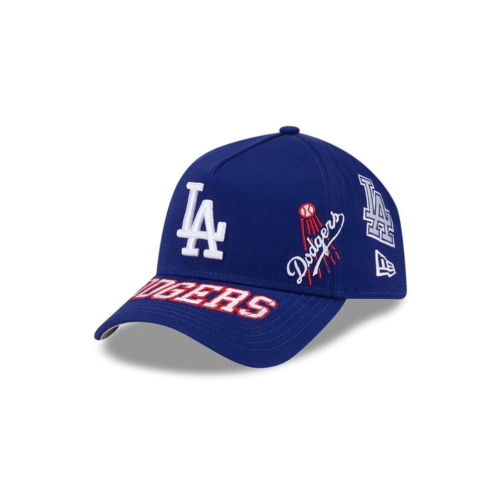 New Era 9Forty A-Frame MLB All Over Logos Los Angeles Dodgers - Royal Blue
