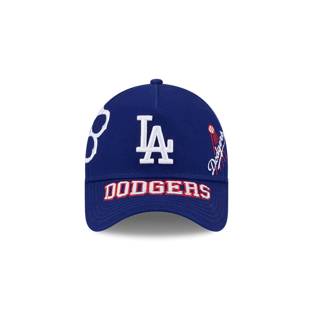 New Era 9Forty A-Frame MLB All Over Logos Los Angeles Dodgers - Royal Blue