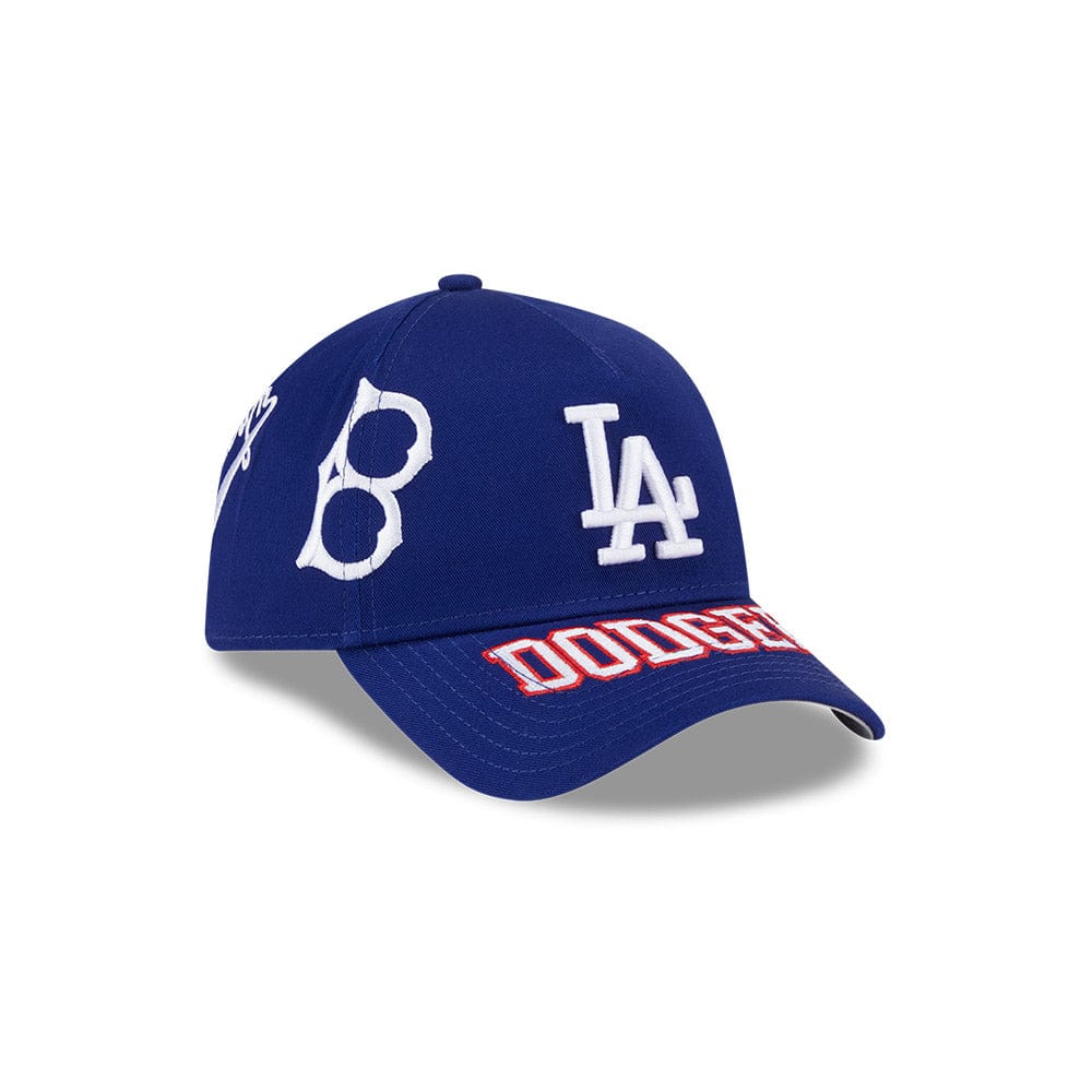New Era 9Forty A-Frame MLB All Over Logos Los Angeles Dodgers - Royal Blue
