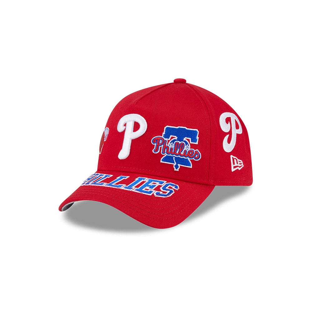 New Era 9Forty A-Frame MLB All Over Logos Philadelphia Phillies - Red