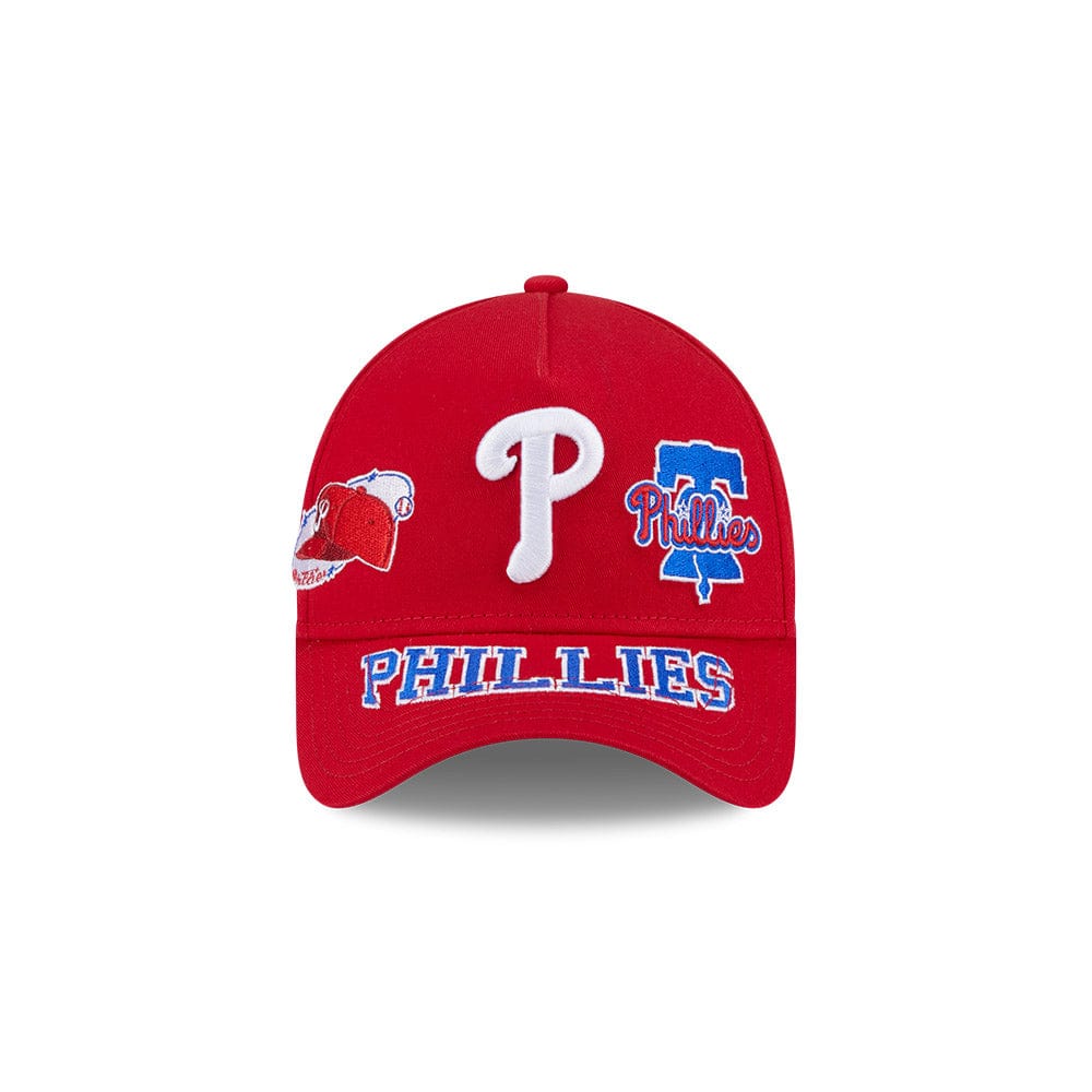 New Era 9Forty A-Frame MLB All Over Logos Philadelphia Phillies - Red