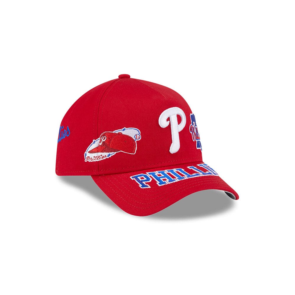 New Era 9Forty A-Frame MLB All Over Logos Philadelphia Phillies - Red