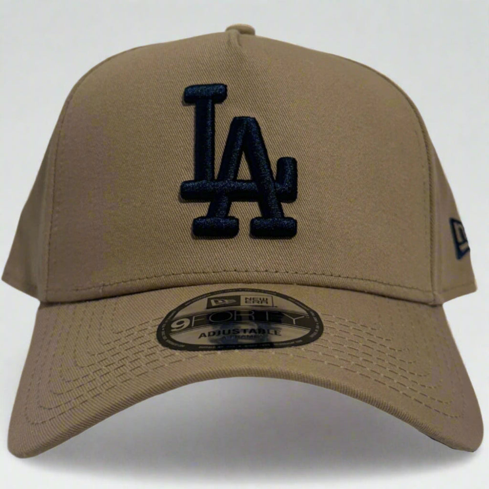 New Era 9FORTY A-Frame Snapback Los Angeles Dodgers - Camel / Blue - Front