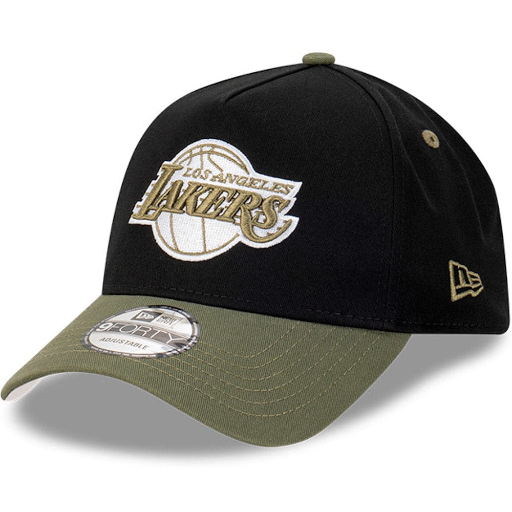 New Era 9FORTY A-Frame Snapback Los Angeles Lakers - Black / New Olive