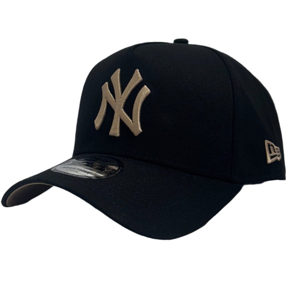 New Era 9FORTY A-Frame Snapback Tan Undervisor New York Yankees - Black / Tan
