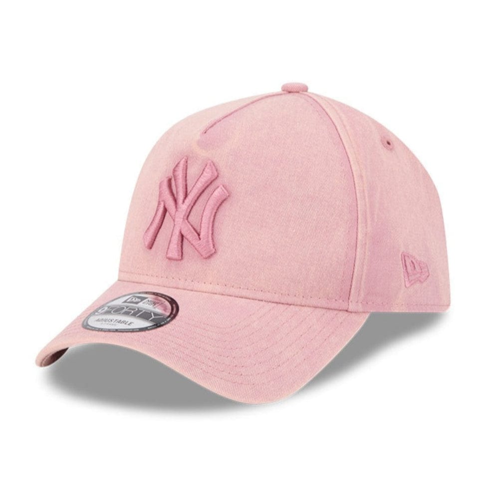 New Era 9FORTY A-Frame Snow Wash Snapback New York Yankees - Cosmetic Pink