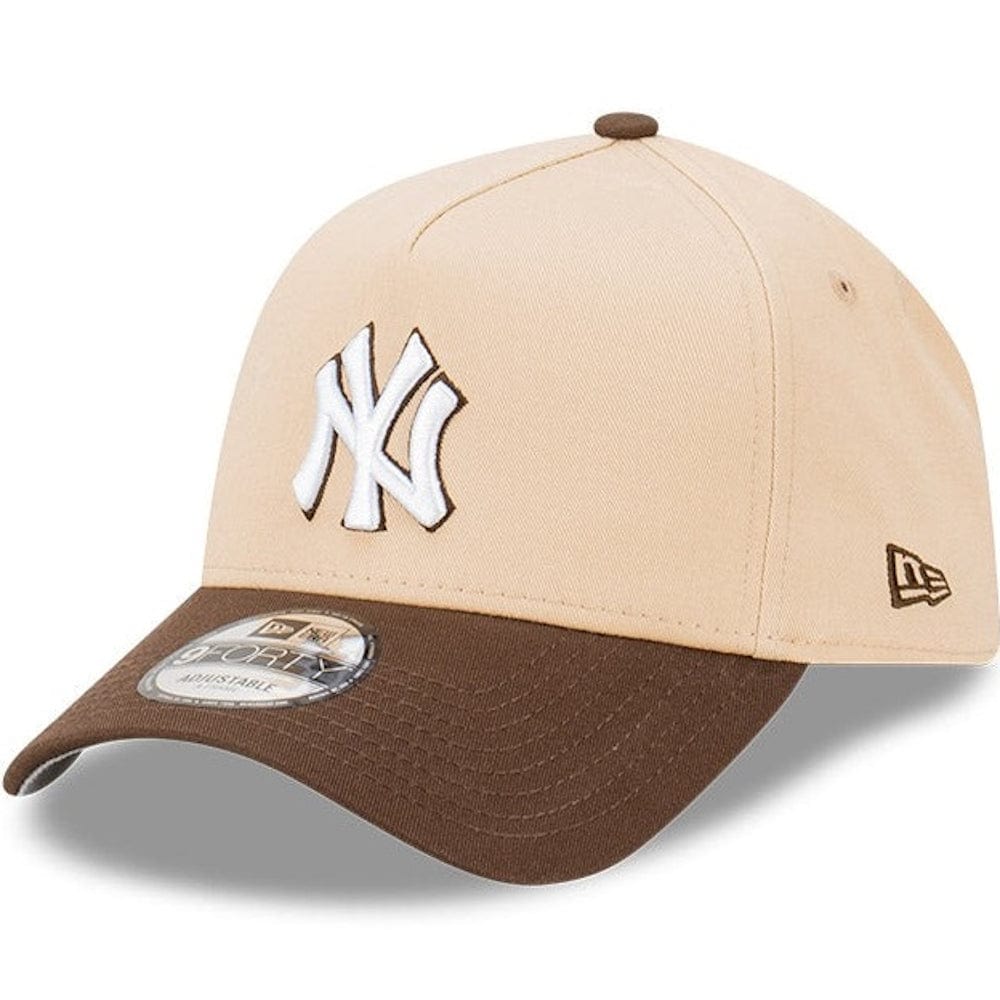 New Era 9FORTY Choc Oats A-Frame Snapback New York Yankees - Oatmilk / Walnut