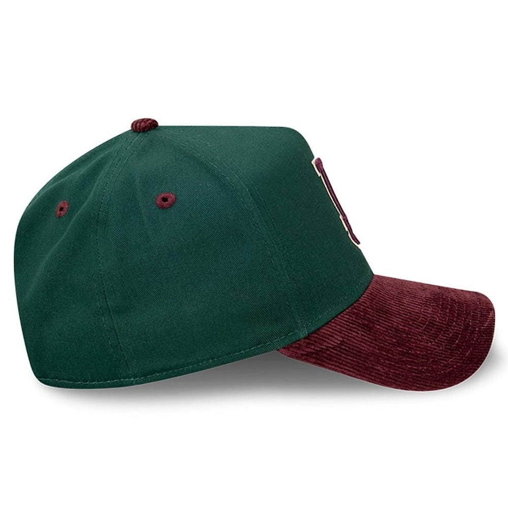 New Era 9FORTY Cord Brim A-Frame Snapback Los Angeles Dodgers - Dark Green / Rhubarb