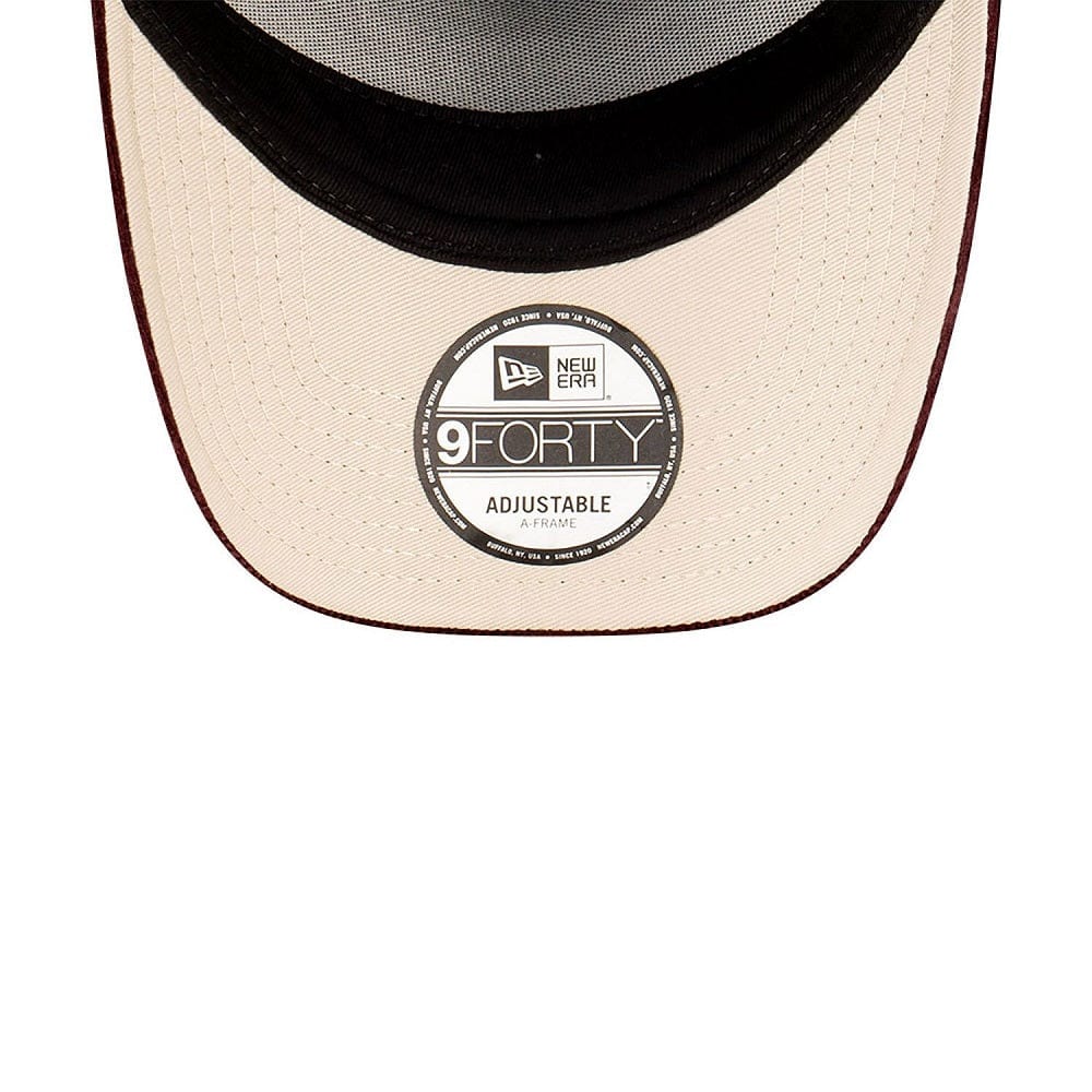 New Era 9FORTY Cord Brim A-Frame Snapback Los Angeles Dodgers - Dark Green / Rhubarb