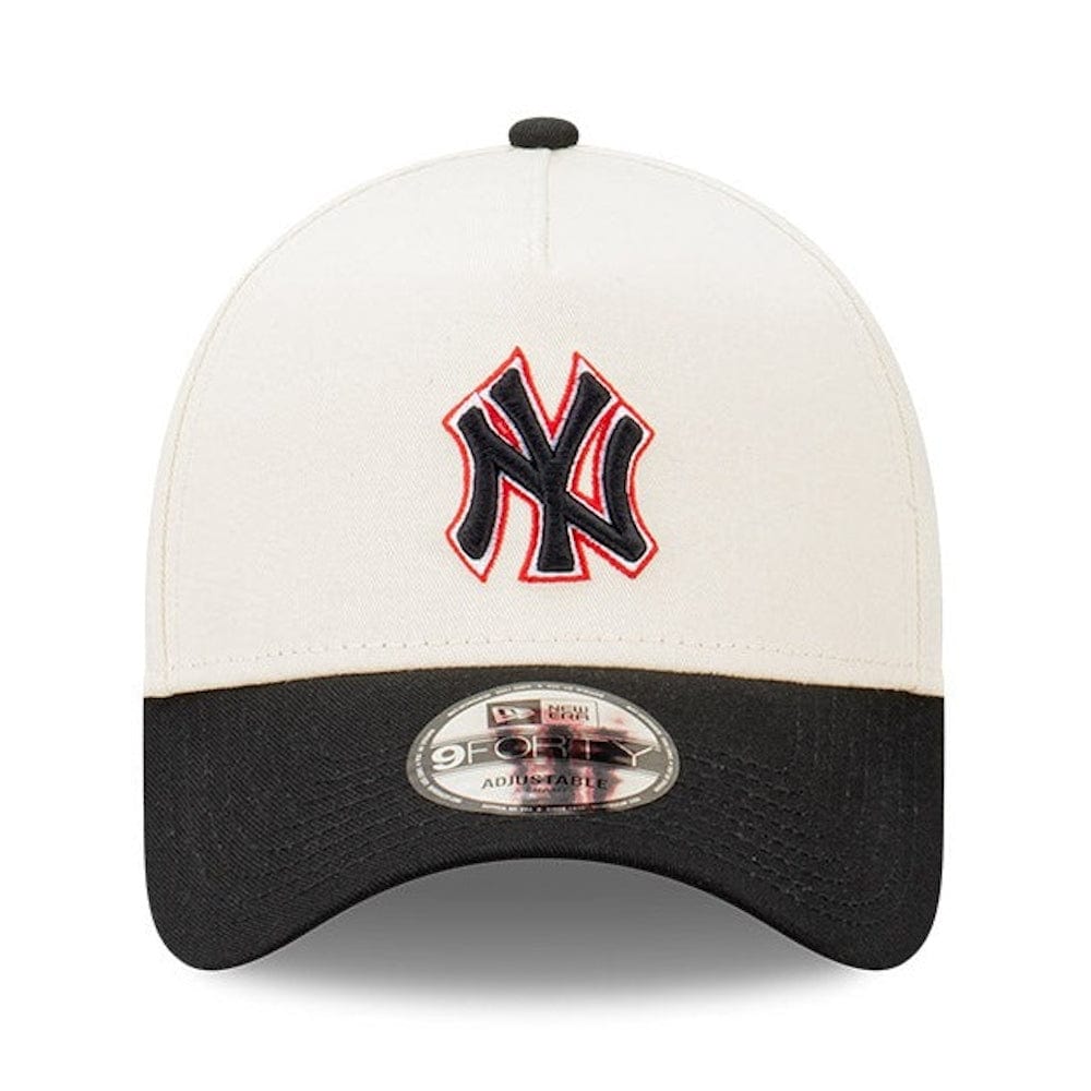 New Era 9FORTY Ivory Blaze A-Frame Snapback New York Yankees - Chrome White / Black