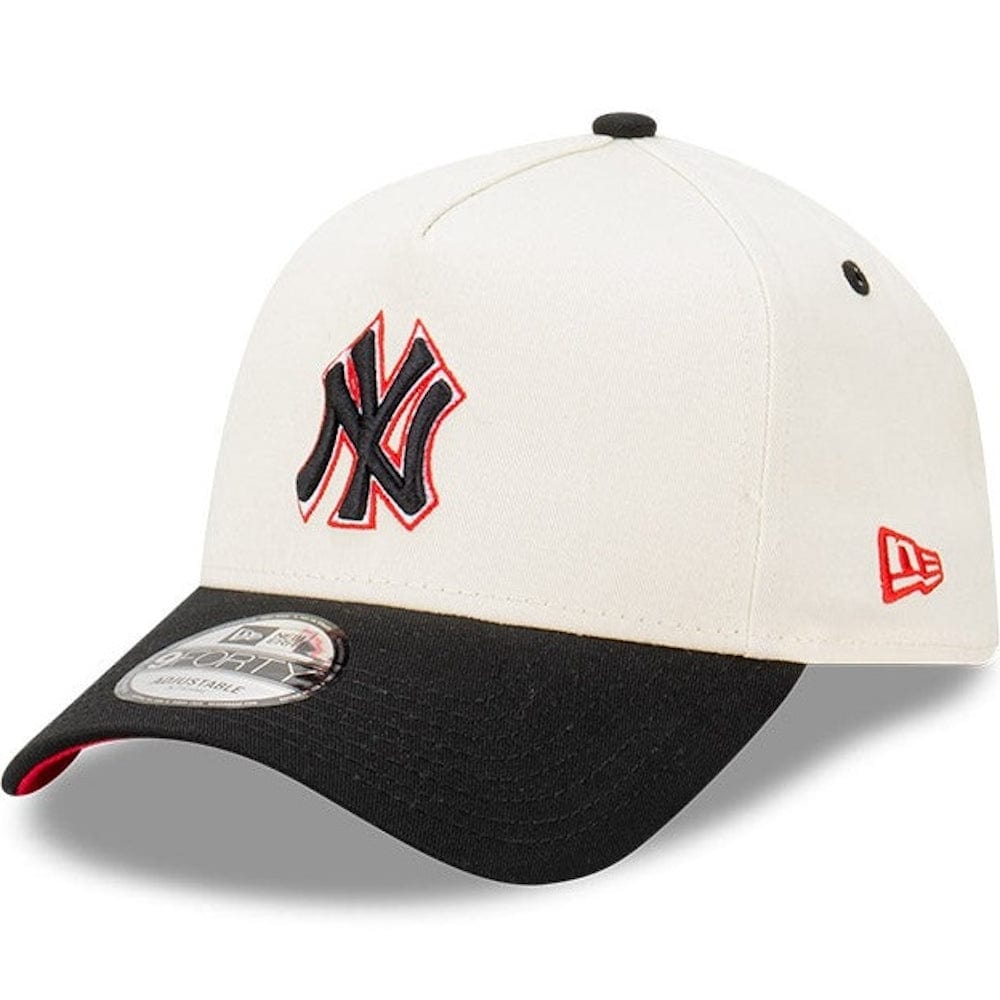 New Era 9FORTY Ivory Blaze A-Frame Snapback New York Yankees - Chrome White / Black