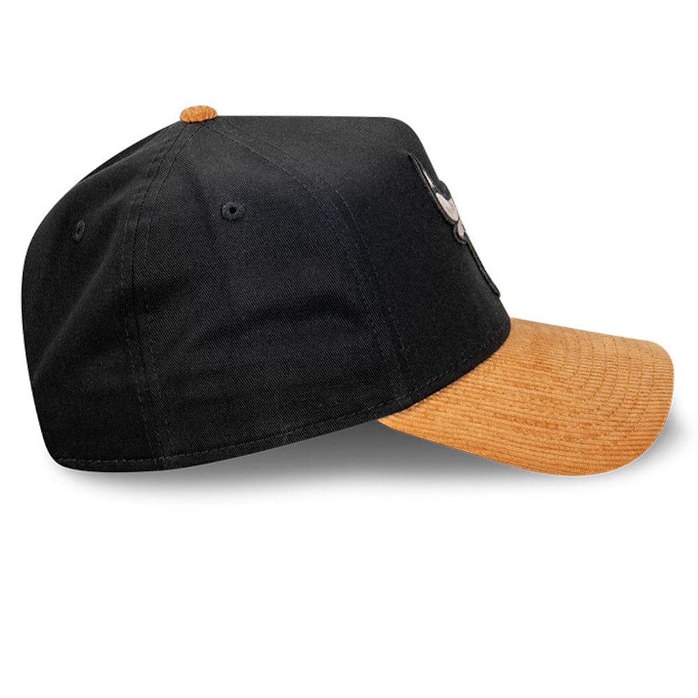 New Era 9FORTY Premium Cord Visor A-Frame Snapback Chicago Bulls - Black / Wheat