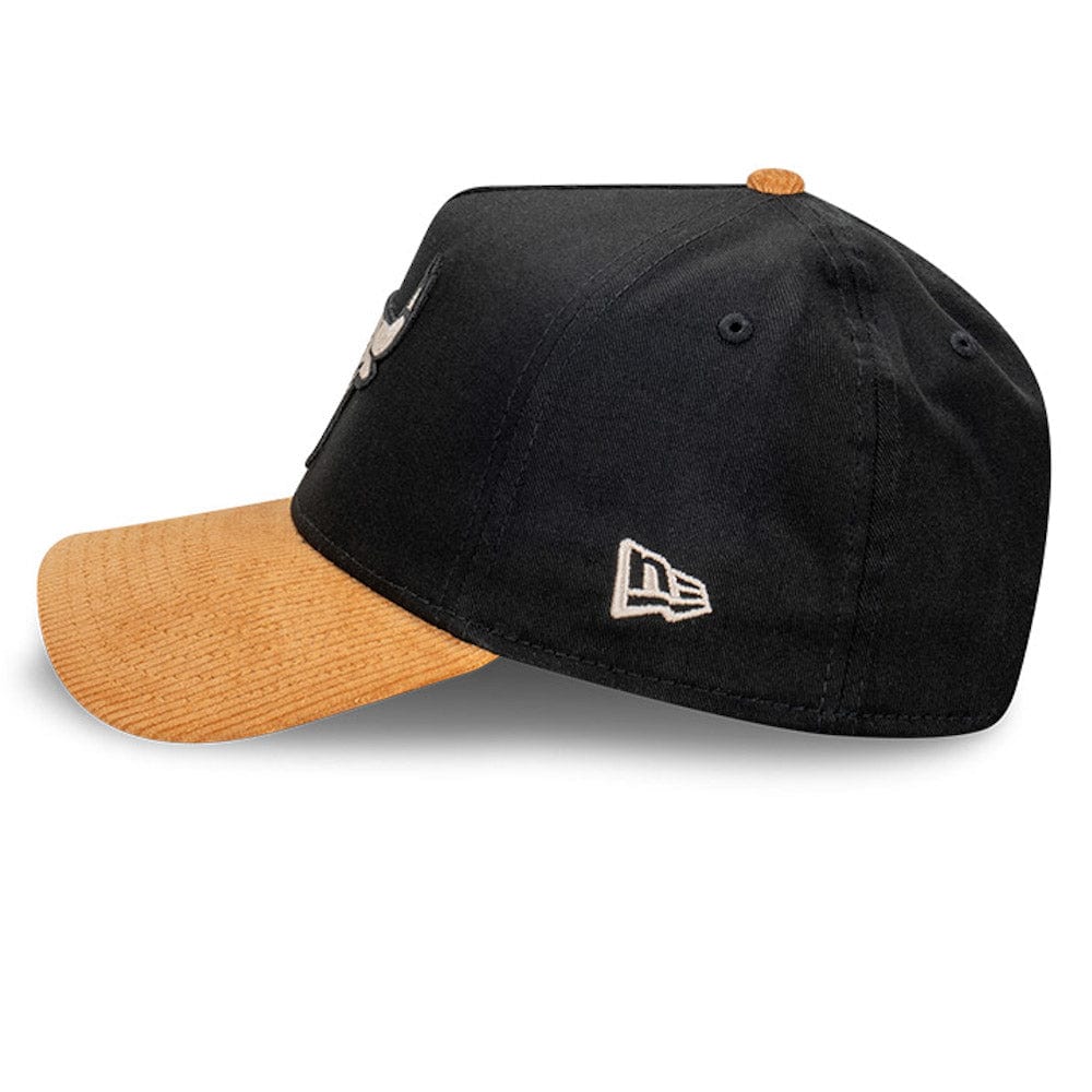 New Era 9FORTY Premium Cord Visor A-Frame Snapback Chicago Bulls - Black / Wheat