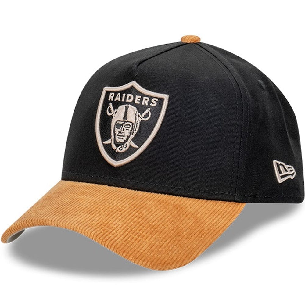 New Era 9FORTY Premium Cord Visor A-Frame Snapback Las Vegas Raiders - Black / Wheat