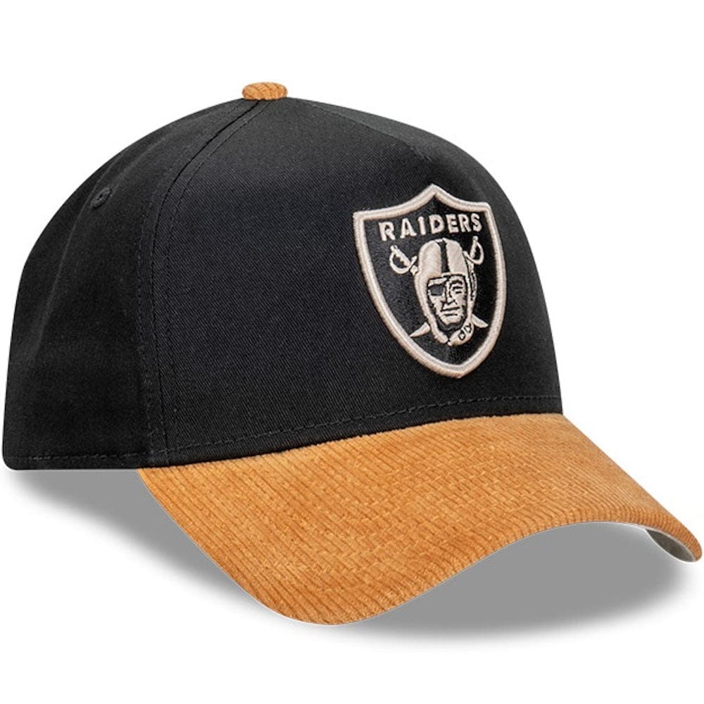 New Era 9FORTY Premium Cord Visor A-Frame Snapback Las Vegas Raiders - Black / Wheat