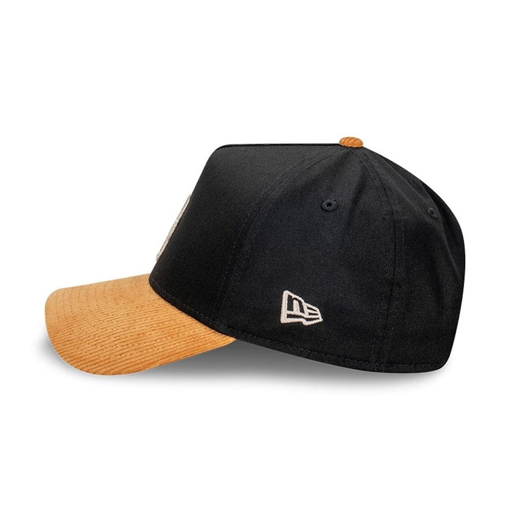 New Era 9FORTY Premium Cord Visor A-Frame Snapback Los Angeles Dodgers - Black / Wheat
