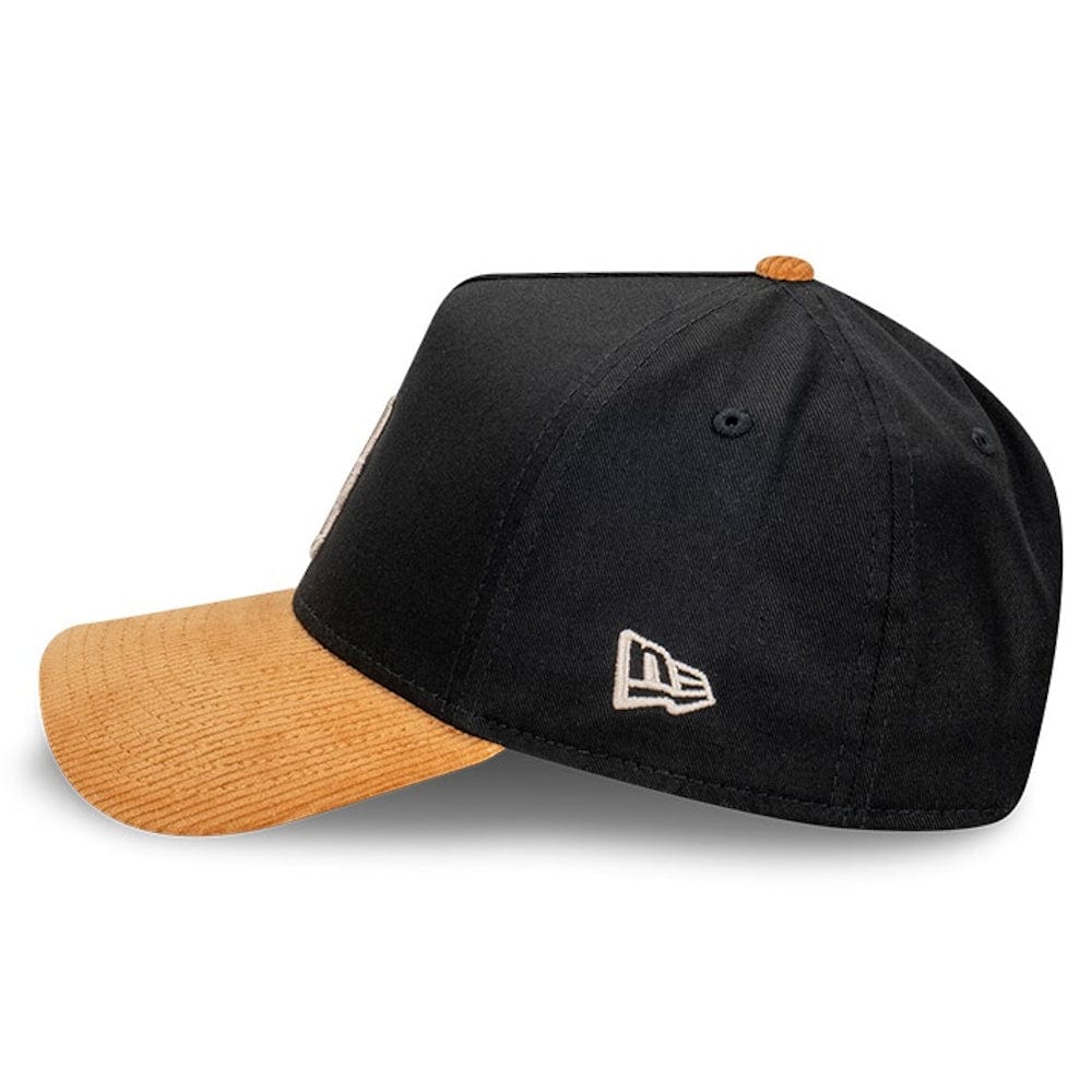 New Era 9FORTY Premium Cord Visor A-Frame Snapback Los Angeles Dodgers - Black / Wheat
