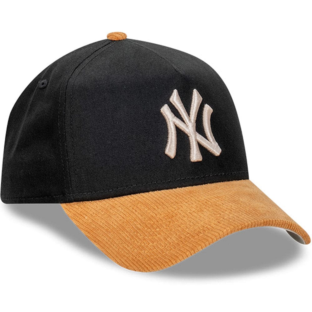 New Era 9FORTY Premium Cord Visor A-Frame Snapback New York Yankees - Black / Wheat