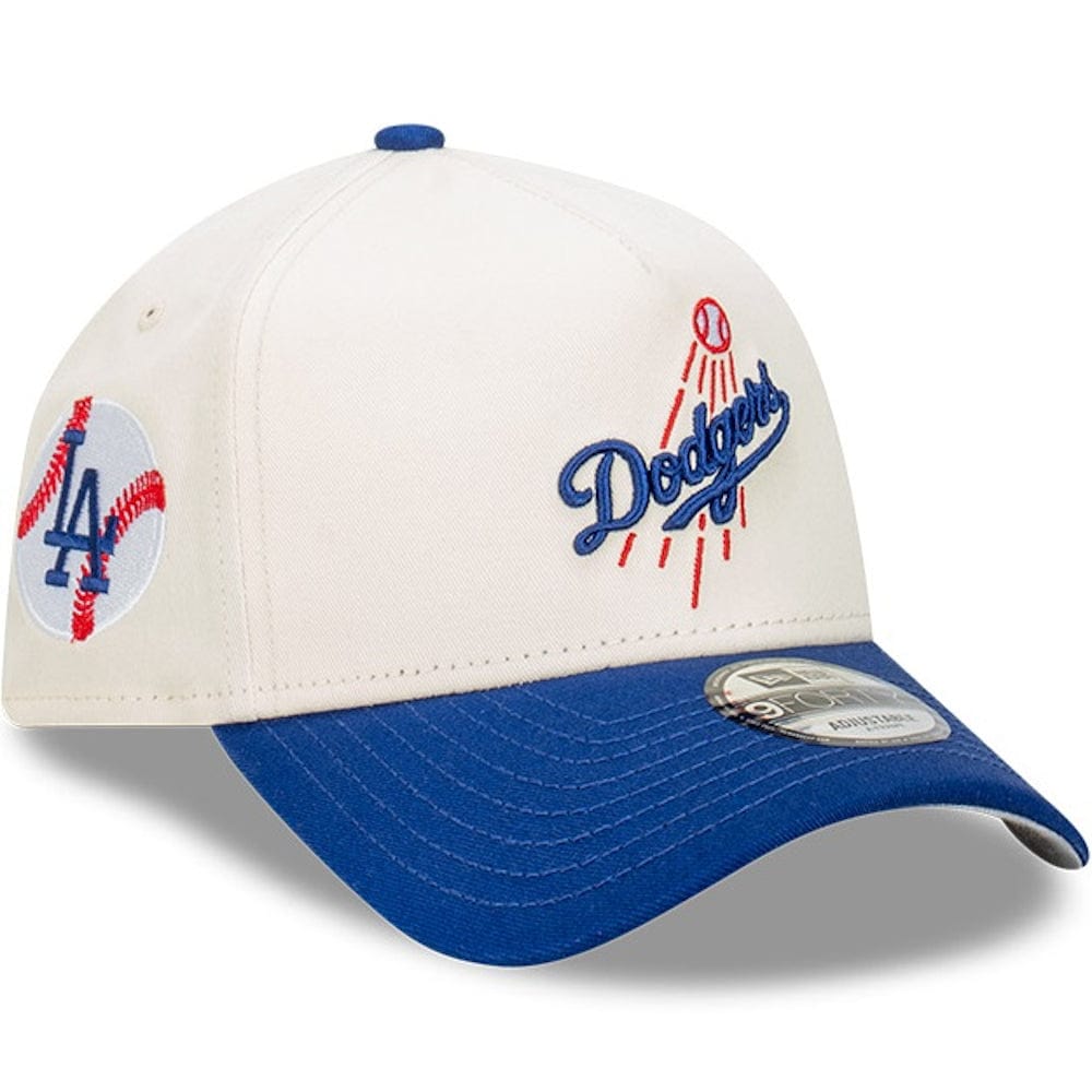 New Era 9FORTY Wordmark A-Frame Snapback Los Angeles Dodgers - Chrome White / Royal