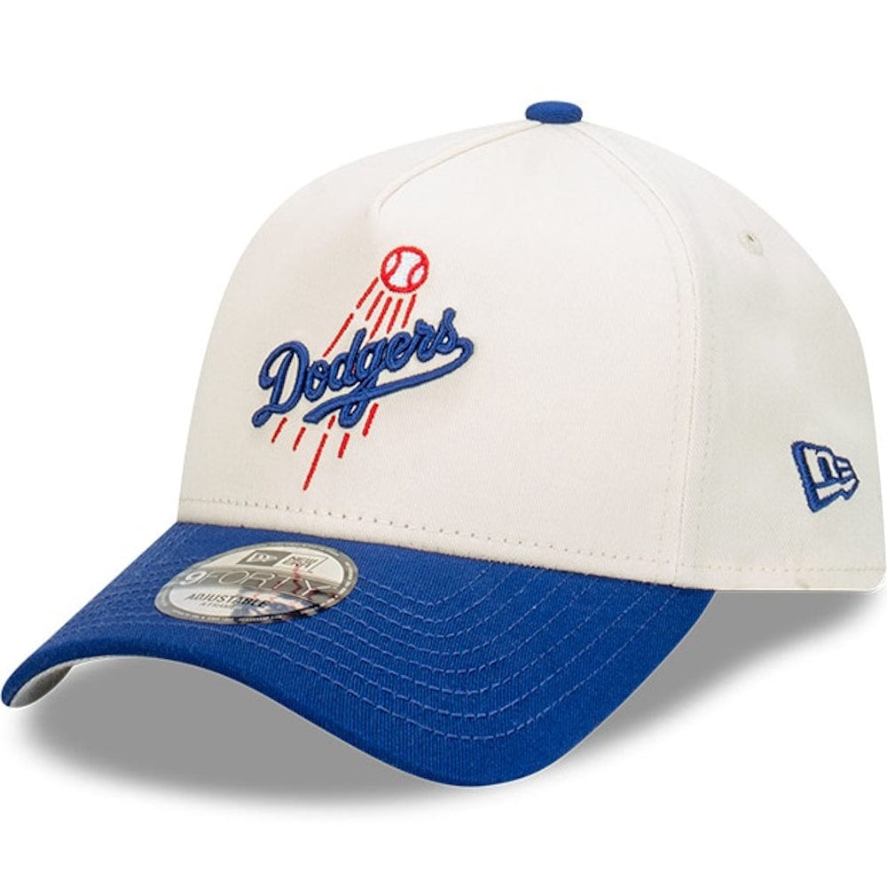 New Era 9FORTY Wordmark A-Frame Snapback Los Angeles Dodgers - Chrome White / Royal