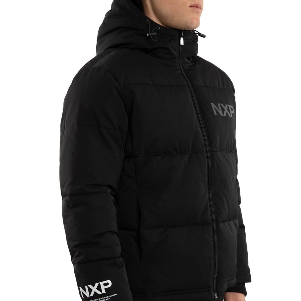 NXP Onus Hooded Puffer Jacket - Jet Black